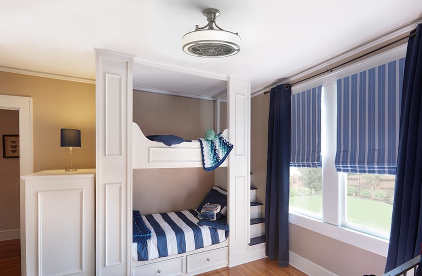 Photo: The Anderson fan installed in a bedroom.